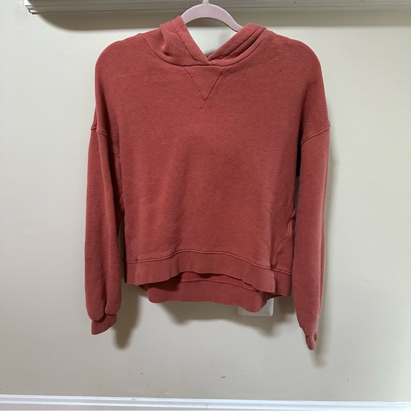 Madewell Tops - Madewell MWL Airyterry Hoodie Sweatshirt size small, heather weathered brick red